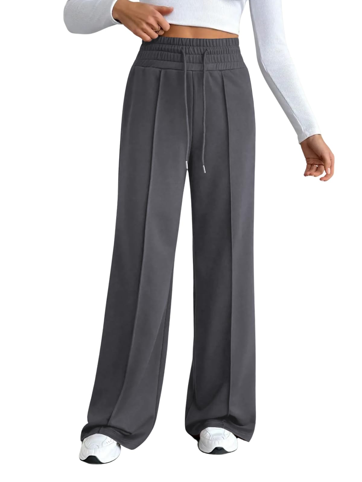leriya fashion Trousers for Woman | Womens High Rise High Waist Flared Korean Style |Joggers for Woman's| Track Pants for Women's Elegant for College & Events (Available in Plus Size)-picture-36