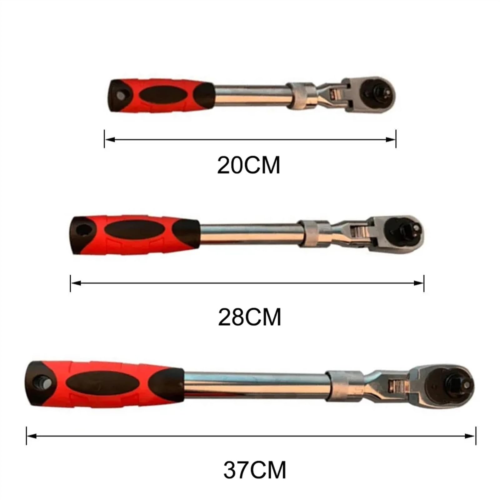 Trinquete Reversible,RáPida Llave De Carraca Llave de trinquete telescópica de 72 dientes, 1/4, 1/2, 3/8, liberación rápida automática, llave de trinquete con mango de andamio ajustable de 90 grados(1