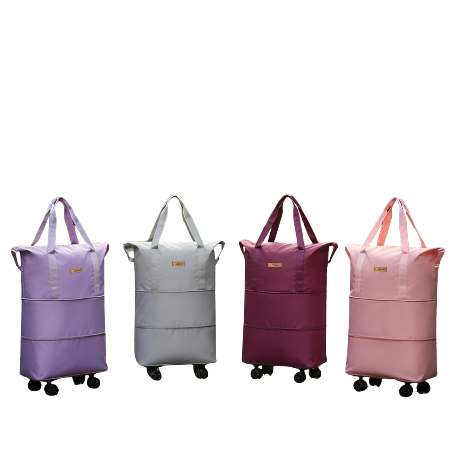 REKANZA Rolling Duffle Bag with Wheels, Foldable Travel Luggage Bag-picture-14