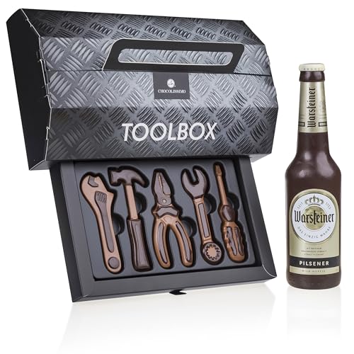 Chocolat belge en forme de bière et outils : le cadeau homme idéal pour Noël et anniversaire
