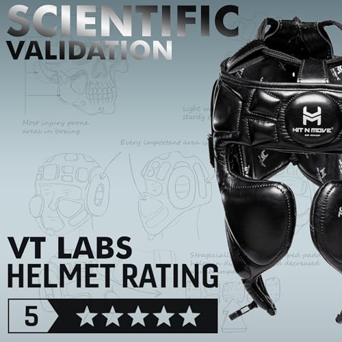 Image of HIT N MOVE Air Armor Precision Boxing Headgear - Lightweight & Protective Headgear for Men and Women in MMA, Kickboxing, Muay Thai, Training & Sparring and Combat