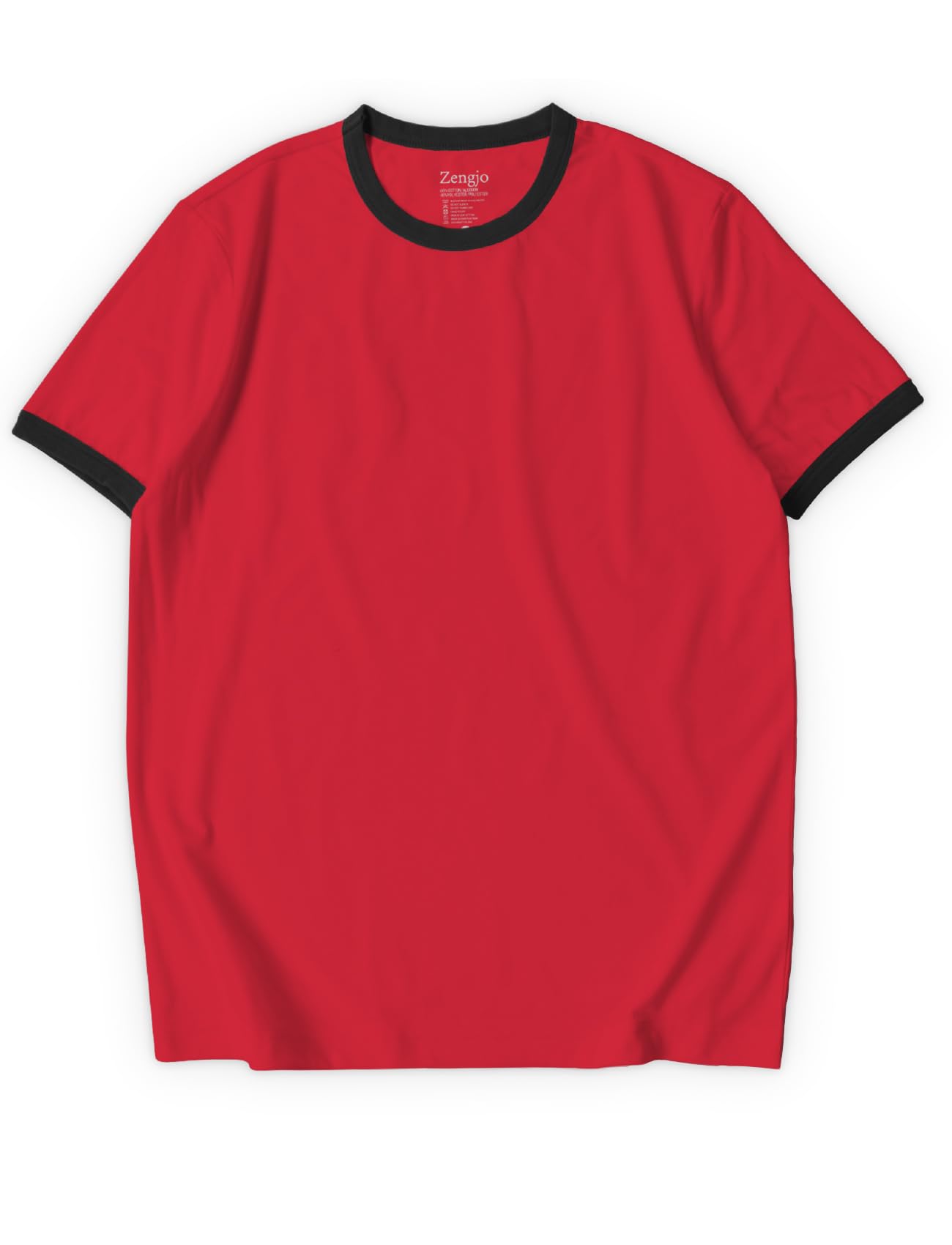 Men's Ringer Tee Crewneck Athletic T Shirts Short Sleeve Sport Shirt