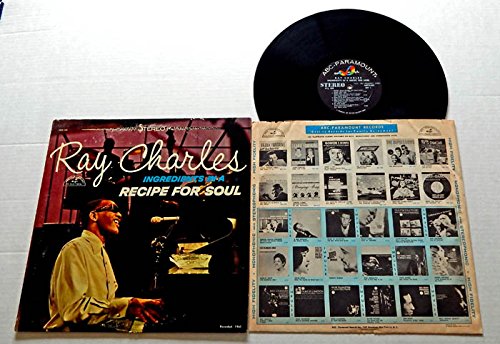 Ray Charles INGREDIENTS IN A RECIPE FOR SOUL - ABC-Paramount Records 1963 - USED Vinyl LP Record - 1963 Pressing -Busted Ol' Man River You'll Never Walk Alone