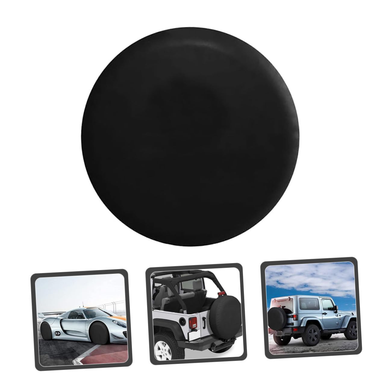 Cabilock 5 Pezzi Copertura per pneumatici per la protezione da pioggia e solare pneumatici del rimorchio Copertina copriruote per camper copriruota per pneumatici da rimorchio pvc Nero