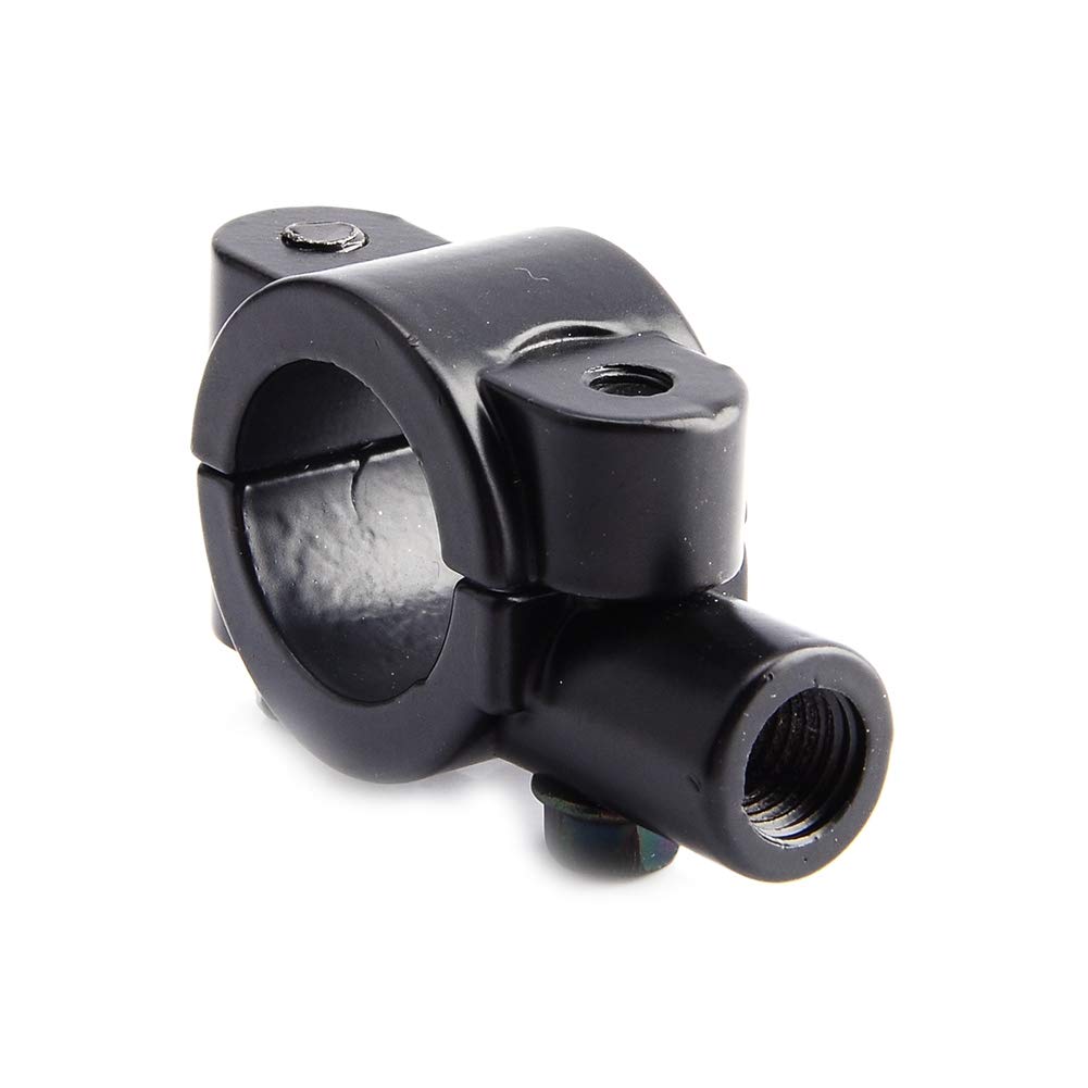 Zacisk montażowy do lusterka motocyklowego, uchwyt z gwintem lustrzanym 10 mm, uniwersalny aluminiowy uchwyt na kierownicę 7/8 cala, 1 para