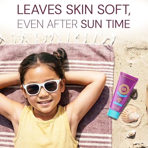 Image of Brush On Block - Sunscreen for Kids & Baby - BOB KIDS Mineral SPF 30 Lotion - 22% Zinc Oxide, No White Cast, Reef Safe - Non Toxic Sunblock with Coconut Oil - Sensitive Skin Face & Body 3oz