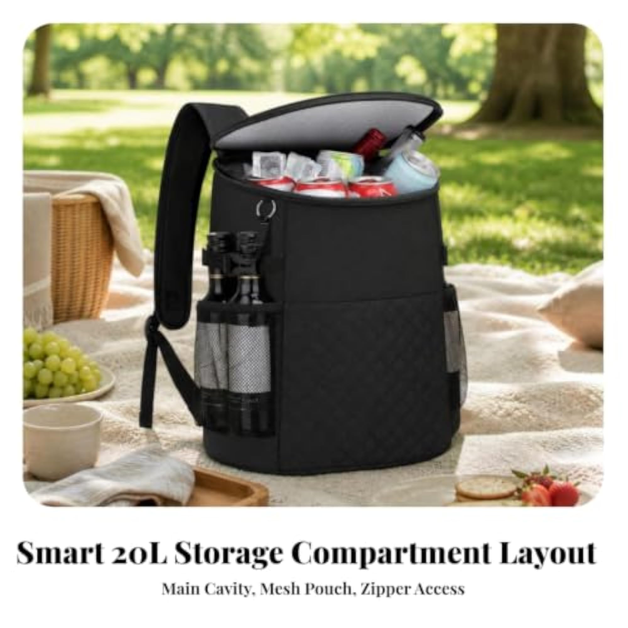 Leak-Resistant Insulated Backpack Cooler Bag
