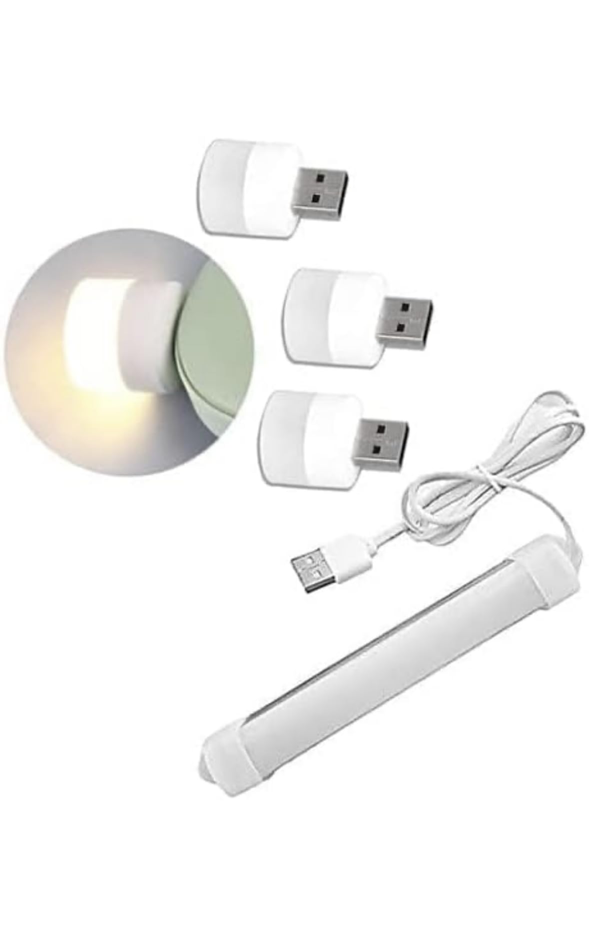 L15 Portable USB Led Mini Tube Light,with High Brightness Cool Day Light for Small Rooms,Car Indoor Mini Light Straight Linear Led Tube Light 1M,3 Pc USB Mini Bulb (Multycolooured)-image-24