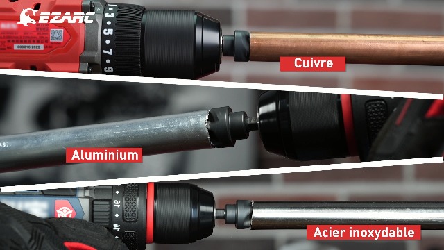 EZARC Lot 3 Outils Ébavurage & Chanfrein Tungstène - 3-35 Mm - Pour Perceuse - Métal Bois Plastique