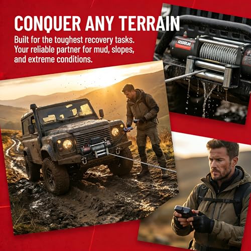 Aetherion winch eléctrico 13500 lbs 12V con cable acero 80ft miniatura 5
