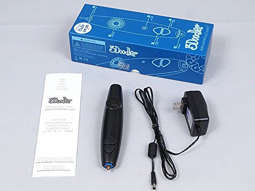 3Doodler 3D Printing Pen with 50 Strands of Plastic, Black