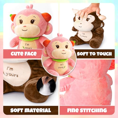 Image of Zest 4 Toyz Soft Toy for Girls (30 Cm) | Cute Stuffed Animal Plush Toy | Baby Toys | Monkey Soft Toy Cuddly Teddy Bear for Kids | Birthday Gift - Multicolor