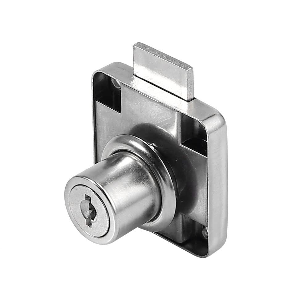 Lot de 8 serrures d'armoire, de porte, de tiroir, de boîte aux lettres, serrures de sécurité pour meubles, serrure de sécurité en acier laminé à froid + alliage, petit cadeau