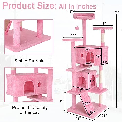 Torre para Gatos de 70 pulgadas para Interior miniatura 7