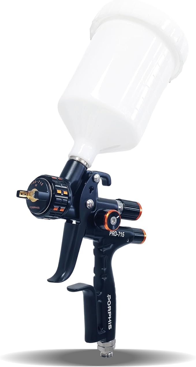 Samochodowy pistolet natryskowy PRD-715 ciśnienie środkowe 1,2 mm dysza pistolet natryskowy, czarny