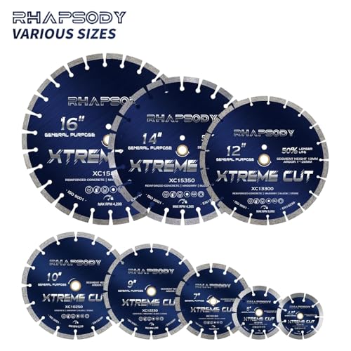 Image of RHAPSODY 7 Inch Diamond Saw Blade 5Pcs, Segmented General Purpose Blade