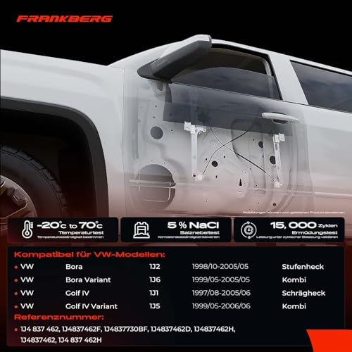 Frankberg Fensterheber Mit Grundträger Vorne Rechts Kompatibel mit B-o-r-a 1J2 1J6 Golf IV 1J1 1J5 1997-2006 1J4837462H