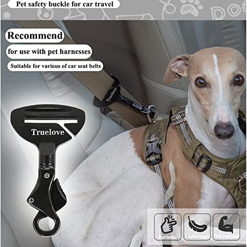 Truelove Fahrzeugsicherheitsgurtschloss, Hundesicherheitsgurtclip Universaler Hundekindersitzgurt - Hundesicherheitsgurtverriegelung - Tragbarer Fahrzeugsicherheitsgurtharness für Haustier-Autoreisen