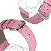 TOROTOP for Apple Watch Band 38mm, Genuine Leather Crocodile Pattern Watch Band Pink Replacement Strap with Silver Deployment Clasp for 38mm Apple Watch Series 1 Series 2 Series 3 Model