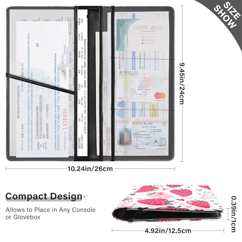 Organizador de documentos para auto cuero miniatura 3