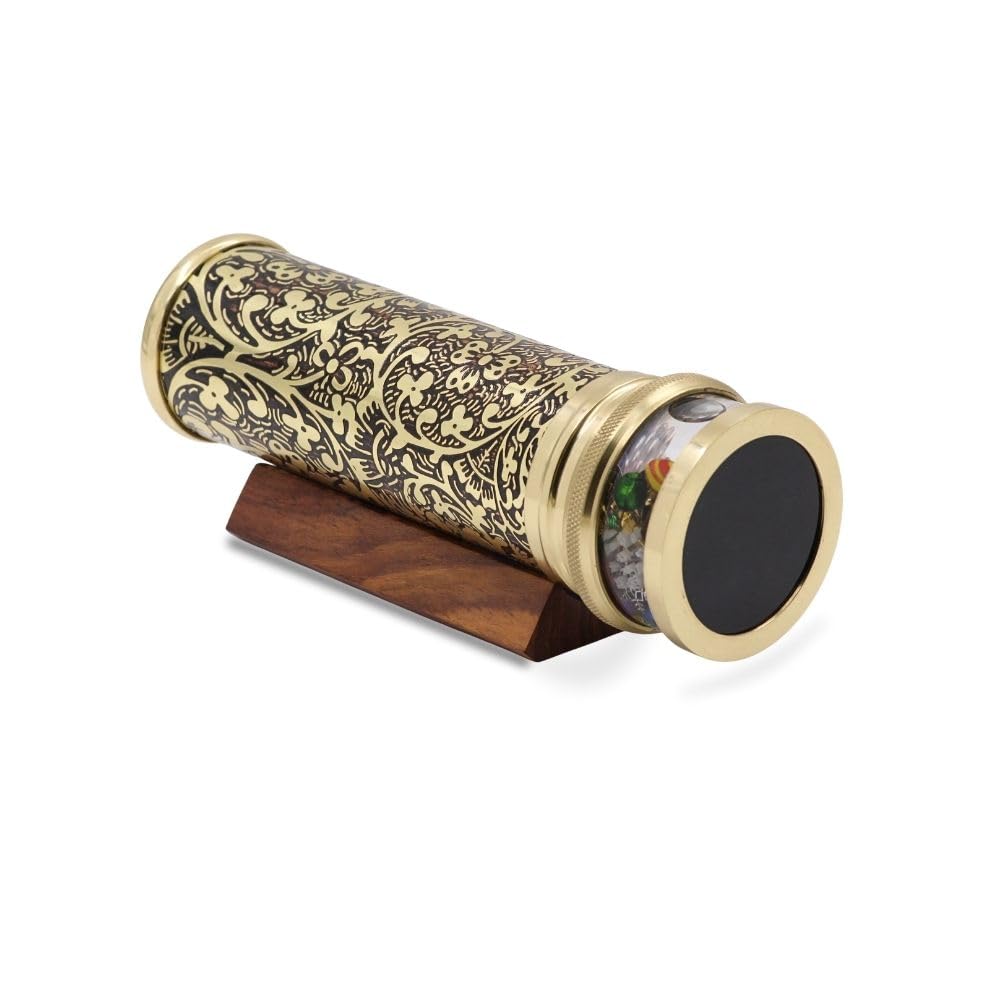 Hime Kaleidoscope オフセット　Editionあり Amazon.com: Handcrafted Giant Etched Brass Lacquered Kaleidoscope