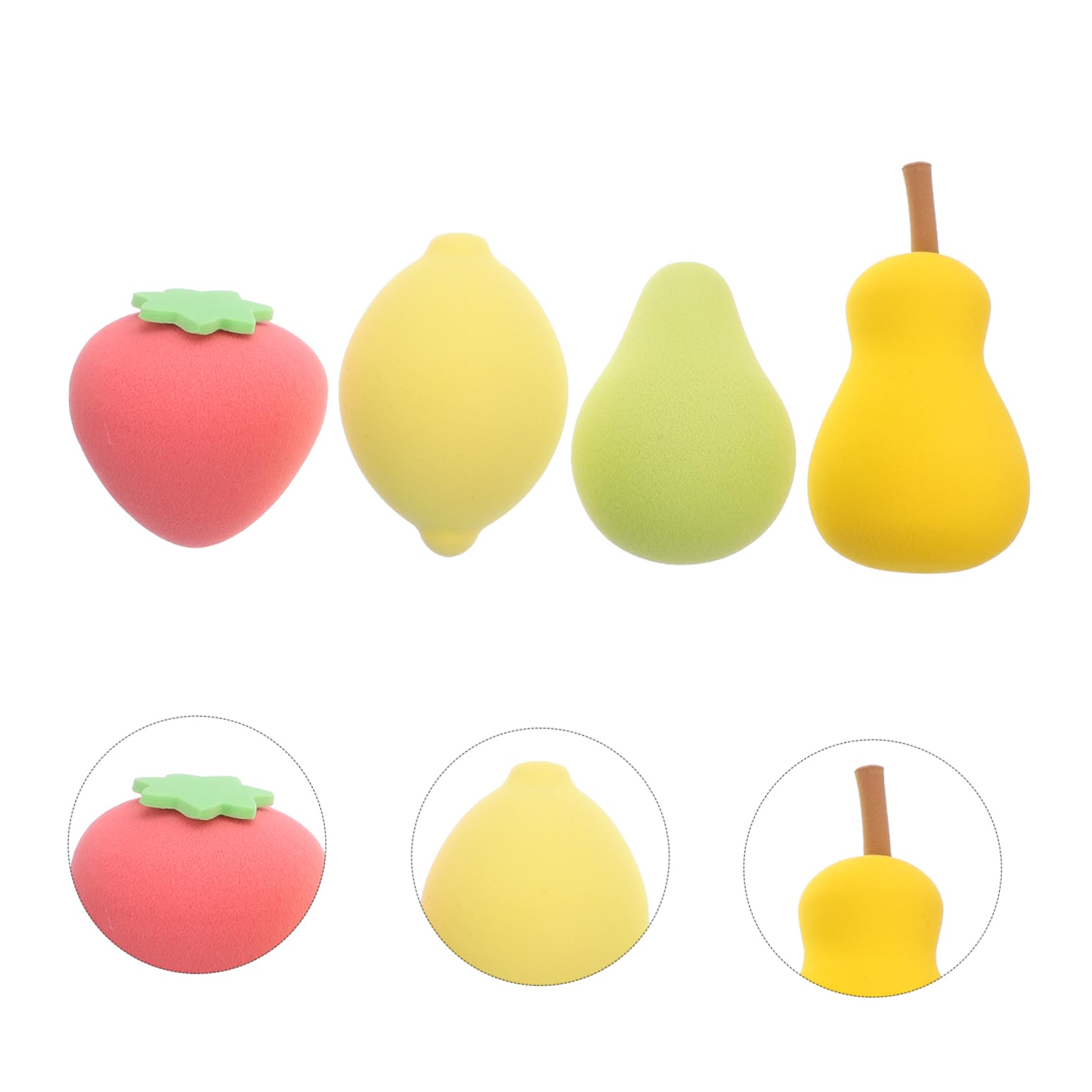 POPETPOP 20pezzi Spugnette Per Make-up Forma Di Frutta Per Fondotinta e Polveri Pulibili e Riutilizzabili Con Custodia Pratica Strumenti Di Bellezza Per Donne