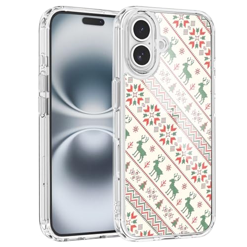 Coque iPhone 16 Pro Max transparente motif Noël en acrylique fin