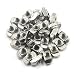 Ideaker 50pcs Silver European Standard 30 Series Aluminum Slot Carbon Steel Half Round Roll In Sliding T Slot Nut with M6 Thread