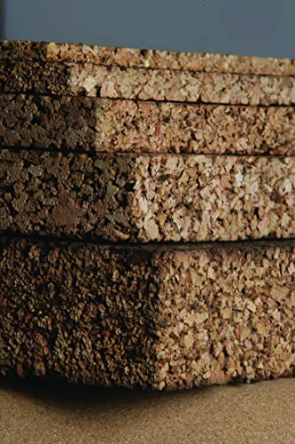 Biocork Paneles de corcho rubio aglomerado dimensiones 50 x 100 cm de espesor. de 1 a 8 cm para abrigos interioresexteriores y aislamiento termoacústico de techostechosparedessuelos (1 cm –
