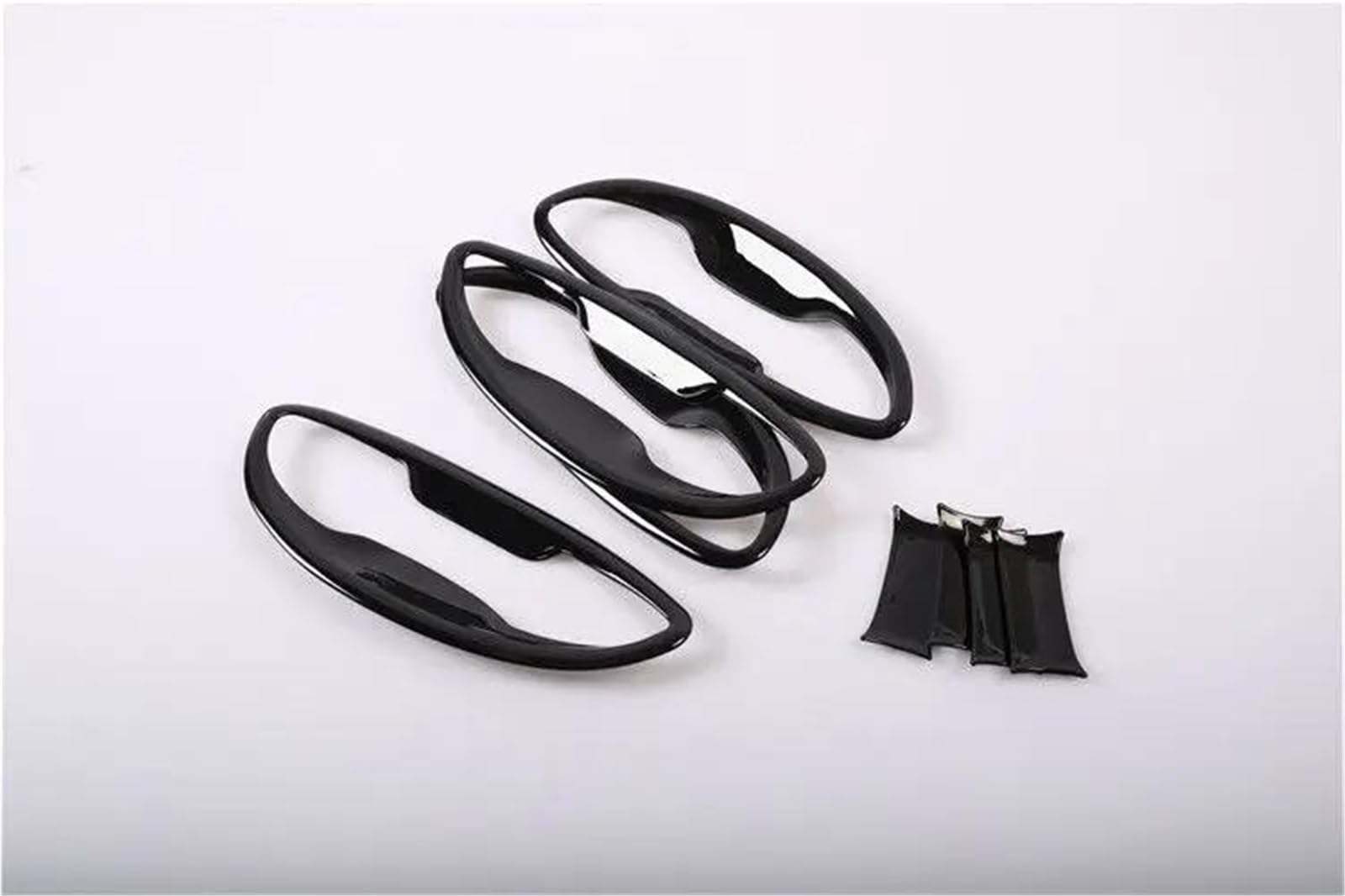 Nmjlqw Black Bowl Exterior Decoration Glossy Black Chrome Car Door Handle Cover Bowl Trim Styling Accessories For Corolla For Altis 2014-2018(Black Bowl)