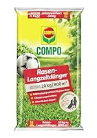 COMPO Rasendünger mit 3 Monaten Langzeitwirkung für Frühjahr und Sommer - tierfreundlich - Premium Rasen-Langzeitdünger - 20 kg für 800 m²