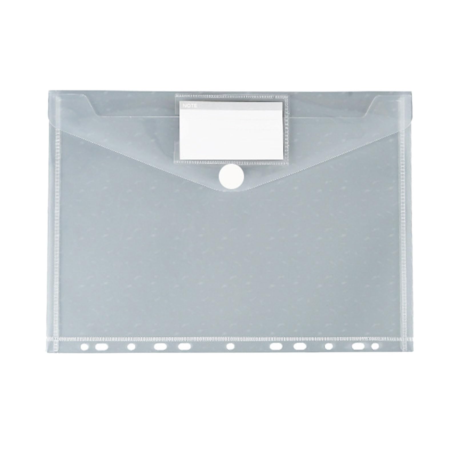 NVOQILIN A 4 File Bag Document Bag Clear File Folder 11 Hole Edges Organiser Document Folder with Label Pocket