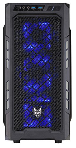 FSP/Fortron CMT210SL Midi-Tower Negro - Caja de Ordenador (Midi-Tower, PC, De plástico, SECC, Negro, ATX,Micro ATX,Mini-ATX, Frente)