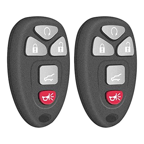Keyless Entry Replacement for 2007-2014 Chevy Traverse Tahoe Suburban GMC Acadia Yukon XL Denali Buick Enclave Cadillac Escalade ESV EXT Saturn Outlook OUC60270 OUC60221 Remote Control Key Fobs Cover