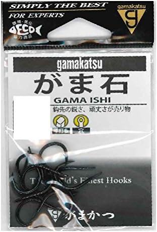 Gamakatsu 12364 Single Hook, Hole No. 15, 9 Pieces, Black