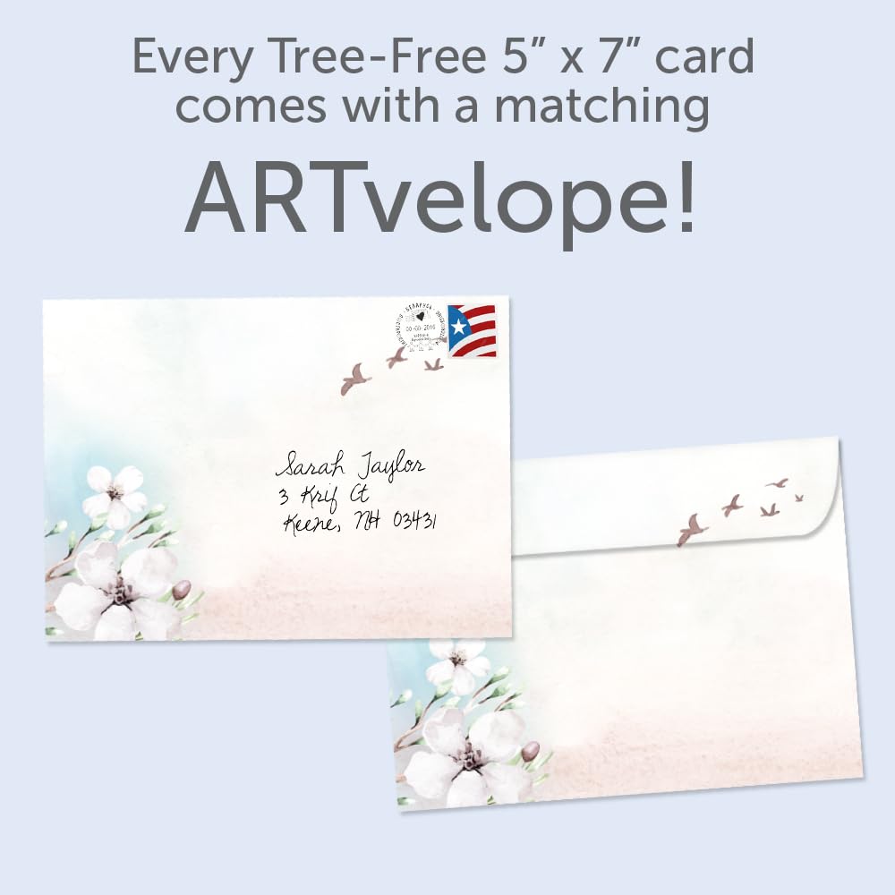 Tree-Free Greetings Wedding Cards - 8 Assorted Eco-Friendly Cards With Envelopes For Couples