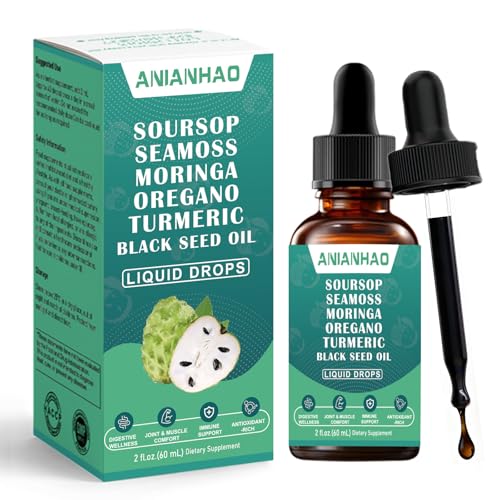 Guanábana Fruta Gotas Líquidas Naturales 60 ml, Complejo Botánico para Metabolismo y Bienestar Diario, Suplemento Antioxidante Vegano, Alta Absorción, Fácil de Tomar, Formato Líquido
