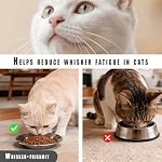 4-Pack Stainless Steel Cat Bowls, 6.3” Shallow Cat Bowl, Whisker-Friendly to Help Reduce Whisker Fatigue, Thickened & Durable Cat Dishes for Cats and Kittens, Dishwasher Safe - Image 3