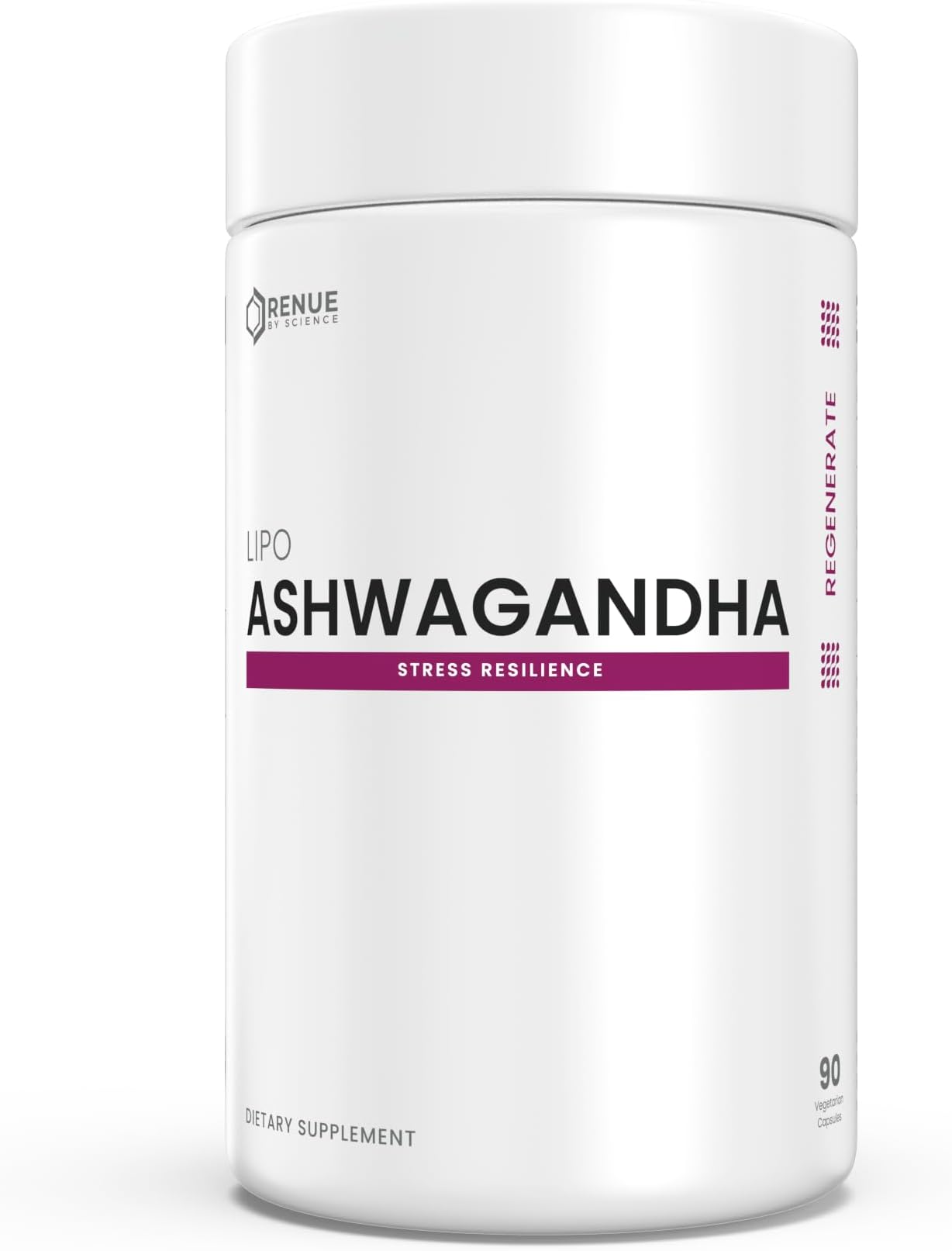Renue By Science Ashwagandha | High Strength Liposomal Ashwagandha Supplements | 90 Ashwaganda Capsules - 200mg Ashwagandha per Serving | Non-GMO | Made in the USA Third-Party Tested