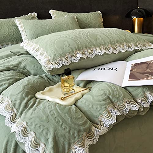 Parure de lit flanelle TFBHL housse de couette drap double - 6