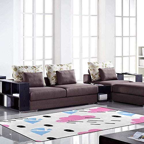 Grand tapis de sol super doux 182x121 cm velours corail abstrait chambre - 4