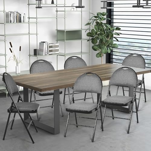 GiantexUK Folding Chairs Set of 2/4/6, Padded Seats Metal Frame Event Chairs with Backrest and Non-Slip Foot Pads, Easy Storage Conference Chairs for Home Reception Room(Beige, 4pcs, High Back) 7 GiantexUK Folding Chairs Set of 2/4/6, Padded Seats Metal Frame Event Chairs with Backrest and Non-Slip Foot Pads, Easy Storage Conference Chairs for Home Reception Room(Beige, 4pcs, High Back) - Image 7