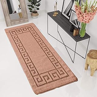 ZASH London Non-Slip Door Mats Gel Backed Floor Mats Washable Kitchen Rugs Indoor Carpets Multi Colour Hallway Runner (Black, 60x220)