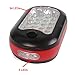 iTimo 24+3 LED Car Portable Work Light Hanging Swivel Hook Magnetic Base Lamp 2-in-1 Design Versatile Ultra Super Bright Flashlight with 3AAA Batteries Included