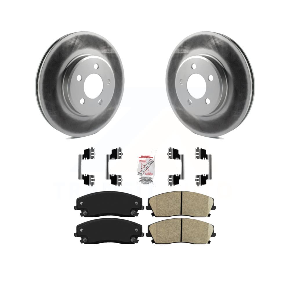 Transit Auto Front Coated Disc Brake Rotors And Ceramic Pads Kit Replacement For Dodge Chrysler 300 Charger Challenger Magnum KGA-100082