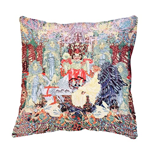 Coussin Sequin Paillettes Noir Idée Cadeau Contes d'Andersen Art - 4