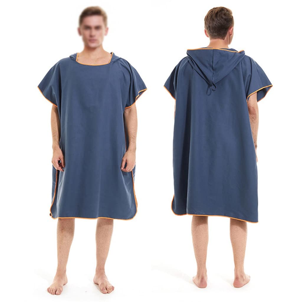 Adult Towels Wetsuit Change Robe Hooded Quick Dry Beach Outdoor Towel for Swimming Swimsuit Robe (Color : E, Size : 110 * 90cm) (E 110 * 90cm)