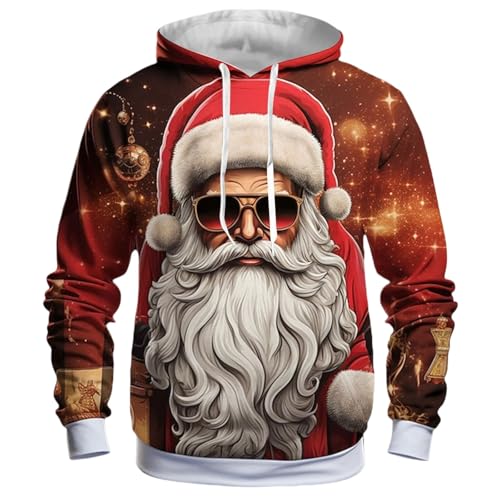 Männer Weihnachtspullover 23 Weihnachtspullover Herren Hoodie Pullover Reindeer Weihnachtsmann 3D...