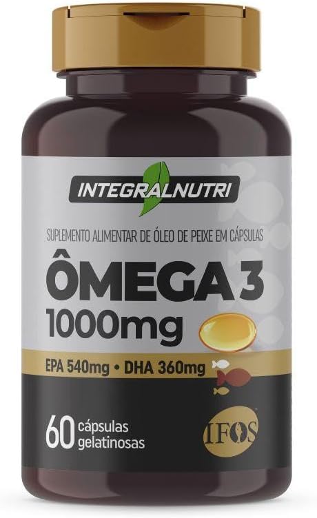 Ômega 3 1000 mg 60 Cápsulas INTEGRALNUTRI- EPA 540 mg DHA 360 mg ...