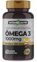 Ômega 3 1000 mg 60 Cápsulas INTEGRALNUTRI- EPA 540 mg DHA 360 mg Com Selo IFOS Óleo de Peixe